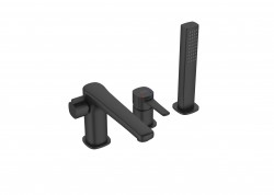 INVENA - Vaňová batéria 3 otvorová GLAMOUR čierna (BW-02-S04-V) 2. akosť