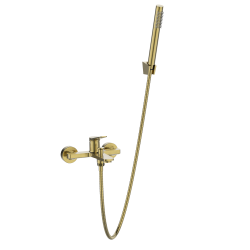 INVENA - Vaňová batéria Alonia Trend s príslušenstvom, kartáčované zlato (BW-70-009-V)