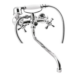 INVENA - Vaňová batéria ROMA, 30cm, otočný výtok typu S (BW-24-00S-L)