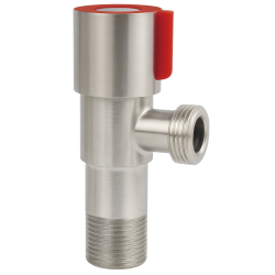 INVENA - Ventil rohový z nerezovej ocele s keramickou hlavicou 1/2x1/2" červený; (ZW-47-C15-J)