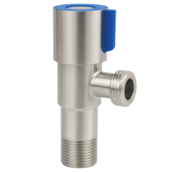 INVENA - Ventil rohový z nerezovej ocele s keramickou hlavicou 1/2x1/2" modrý; (ZW-47-N15-J)