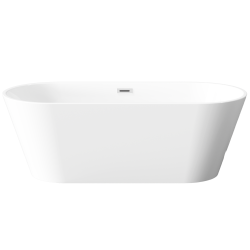 INVENA - Voľne stojaca vaňa 170 cm Limnos so sifónom chróm (AN-00-110-KPL)