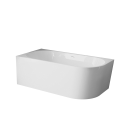 INVENA - Voľne stojaca vaňa priečne ľavá 160 cm Astri so sifónom (AN-03-16L-F)