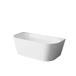 INVENA - Voľne stojaca vaňa priečnej 160 cm Astri so sifónom (AN-03-16U-F)