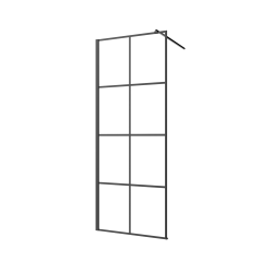 INVENA - Walk-in II 80x200cm, geometrická 8mm shiny-glass, čierna (AK-32-187-S)
