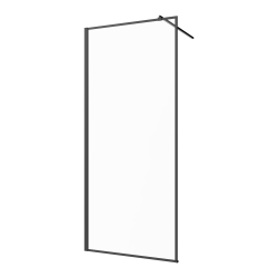 INVENA - Walk-in II 90x200cm, rámček 8mm shiny-glass, čierna (AK-32-198-S)