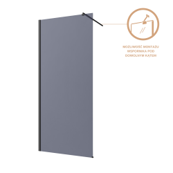 INVENA - Walk-in II Trend 100x200cm, grafit 8mm shiny-glass, čierna (AK-32-103-S)