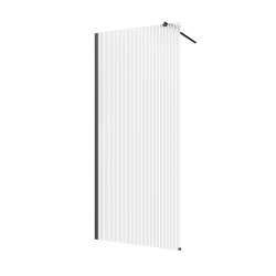 INVENA - Walk-in II Trend 120x200cm, ryhovaná 8mm shiny-gl. čierna (AK-32-125-S)