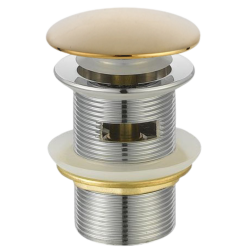 INVENA - Zátka k vani voľne stojaca, farba zlato lesk; (SU-AN-019-M)