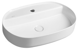 ISVEA - INFINITY OVAL keramické umyvadlo na desku, 60x40cm, bílá (10NF65060)