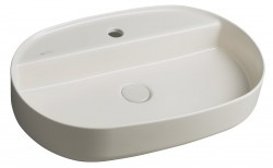 ISVEA - INFINITY OVAL keramické umývadlo na dosku, 60x40cm, Ivory (10NF65060-2K)