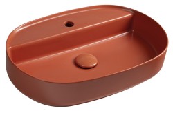 ISVEA - INFINITY OVAL keramické umývadlo na dosku, 60x40cm, terracotta (10NF65060-2U)