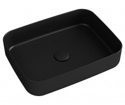 ISVEA - INFINITY RECTANGLE keramické umývadlo na dosku, 50x36cm, čierna (10NF65050-2N)