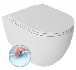 ISVEA - INFINITY závesná WC misa, Rimless, 36,5x53cm, biela (10NF02001)