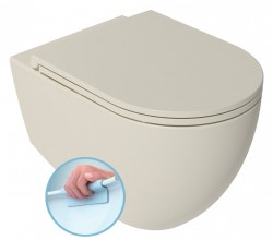 ISVEA - INFINITY závesná WC misa, Rimless, 36,5x53cm, Ivory (10NF02001-2K)