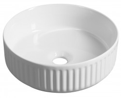 ISVEA - ION keramické umývadlo na dosku, priemer 36cm, biela (10NF66036)