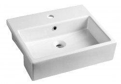 ISVEA - PURITY hranaté umývadlo polozápustné 50x42 cm (10PL52050)
