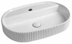 ISVEA - SINTESI keramické umývadlo na dosku, 60x40cm, biela (10SI65060)