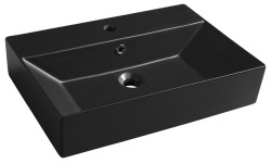 ISVEA - SISTEMA keramické umyvadlo 60x42cm, černá mat (10SF50060-2N)