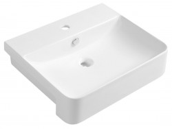ISVEA - SOTT AQUA keramické umývadlo polozápustné, 59x49cm, biela (10SQ51058)