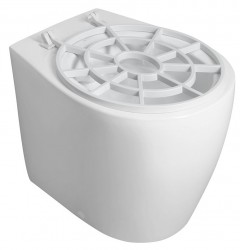 ISVEA - Výlevka keramická samostatne stojaci s roštom 36x52cm, spodný/zadný odpad, biela (VKS03)