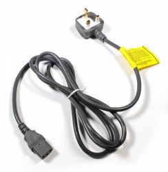 Jet Dryer - Napájací kábel - UK vidlice BS1363 (Type G) / konektor IEC C13 - šedý (8596220007261)