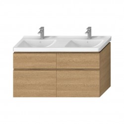 JIKA - Cubito Pure Skrinka pod dvojumývadlo, 128x68 cm, dub (H40J4274025191)