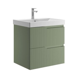 JIKA - Cubito Style Umývadlová skrinka, 55x57x45 cm, 2 zásuvky, zelená mint (H40J4404023541)