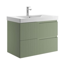 JIKA - Cubito Style Umývadlová skrinka, 80x57x45 cm, 2 zásuvky, zelená mint (H40J4424023541)