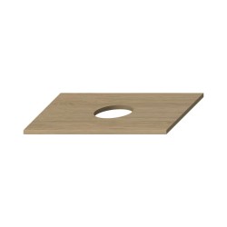 JIKA - Mio-N Doska pod umývadlo, 61x45 cm, výrez uprostred, jaseň (H46J7120013421)