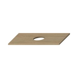 JIKA - Mio-N Doska pod umývadlo, 76x45 cm, výrez uprostred, jaseň (H46J7130013421)
