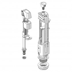 JIKA - Náhradní díly Splachovací mechanizmus k WC kombi, biela (H8913830000001)