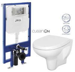 JIKA predstenový inštalačný 8 cm systém bez tlačidla + WC CERSANIT ARTECO CLEANON + SEDADLO (H894652 X AT1)