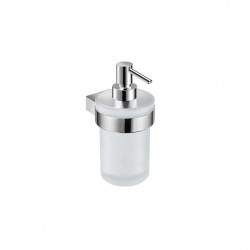 JIKA - Pure Dávkovač mydla s držiakom, chróm/matné sklo (H3833B20041001)