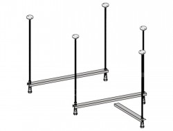 JIKA - Tigo Nohy k vani s panelom, kov (H2962970000001)