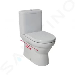 JIKA - Tigo WC misa kombi, Vario odpad, biela (H8242160002311)