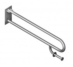 JIKA - Universum Držadlo sklopné s držiakom toaletného papiera, 834 mm, nerezová (H3897160030001)