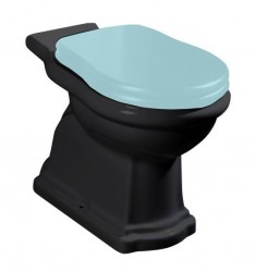 KERASAN - RETRO WC kombi misa 38,5x72cm, spodný odpad, čierna mat (101231)