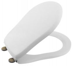 KERASAN - RETRO WC sedátko Soft Close, polyester, biela/bronz (108601)