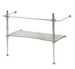 KERASAN - WALDORF konštrukcia pre umývadlo 100cm so sklenenou policou, chróm (9196K1)