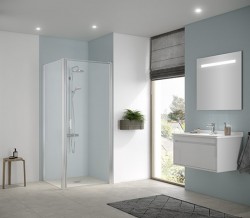 Kermi kyvné dvere Cada XS 1KR 0900x2000 875-900 STR.LESK číre+Clean (CK1KR09020VPK)