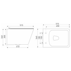 KERRA - Inštalačný set WC TINOS BLM/Adriatic BL (5907548116284)