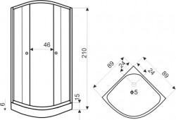 KERRA - Kabína sprchová Classic 90 White + batéria (5907548113948)