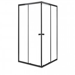 KERRA - Kabína sprchová Olga SQ 90 ČIERNA SOLO (bez vaničky) (5907548114488)