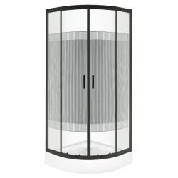 KERRA - Kabína sprchová Xenia Duo ČIERNA 80 (s vaničkou) (5907548114303)