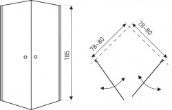 KERRA - Sprchová kabína Madrid 80 (bez vaničky) (5907548107671)