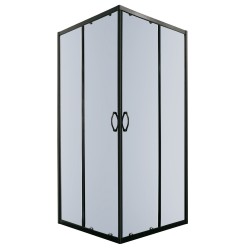 KERRA - Sprchová kabína Tiara Square 90x90 štvorcová (čierna) (5907548109392)