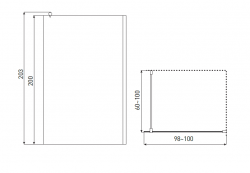 KERRA - Sprchová zástena Line 100 G - Kabína Walk-In (5907548113139)