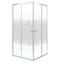 KERRA - Sprchovací kút Biely Pixel SQ 80 (bez vaničky) (5907548118325)
