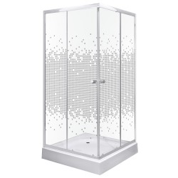 KERRA - Sprchovací kút Biely Pixel SQ 90 (s vaničkou) (5907548118370)